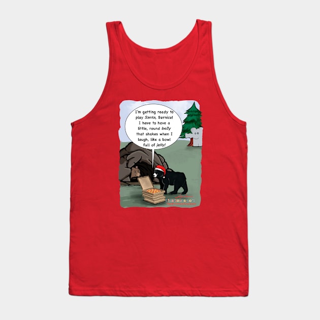 Santa Bear Tank Top by Enormously Funny Cartoons